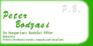 peter bodzasi business card